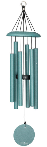 Corinthian Bells Wind River 27in Patina Green Aluminum Wind Chime Made in USA