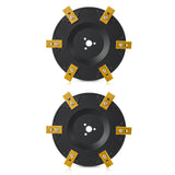 GF-PP 6-Blade Cutting Discs for Mammotion LUBA 1 AWD & LUBA 2 AWD – 2-Pack with Integrated Mounts | Generic