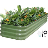 G GOOD GAIN 5-in-1 Adjustable Raised Garden Bed Kit | Galvanized Planter Boxes (12" Tall, Multiple Sizes)