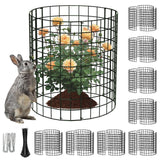 PASARA 8 Pack Plant Protectors – 16-Inch Round Cloche Cages with 1-Inch Mesh