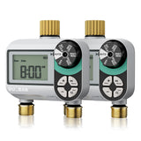 QUOBAS Brass Sprinkler Timer 2 Pack – Programmable Water Hose Timers for Garden & Lawn