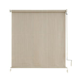 sunoff Outdoor Roller Shades – Cordless Patio Blinds 96x96 Sesame