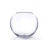 WGVI WGV Bowl Glass Vase – 8in Diameter, Clear Bubble Terrarium & Centerpiece VBW0008