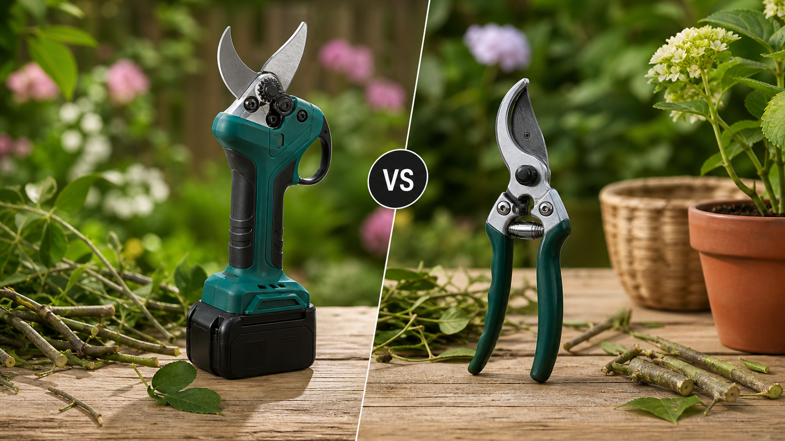 PatioZora Garden Comparison of Electric and Manual Garden Pruners for Precision Trimming guide image for United States (USA) shoppers