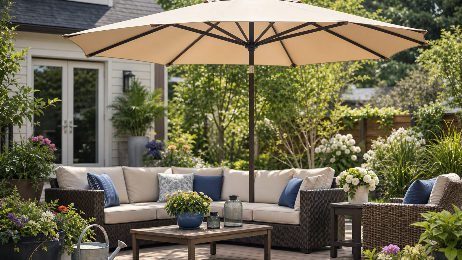 PatioZora Garden FAQs About Selecting Patio Umbrellas for Sun Protection guide image for United States (USA) shoppers