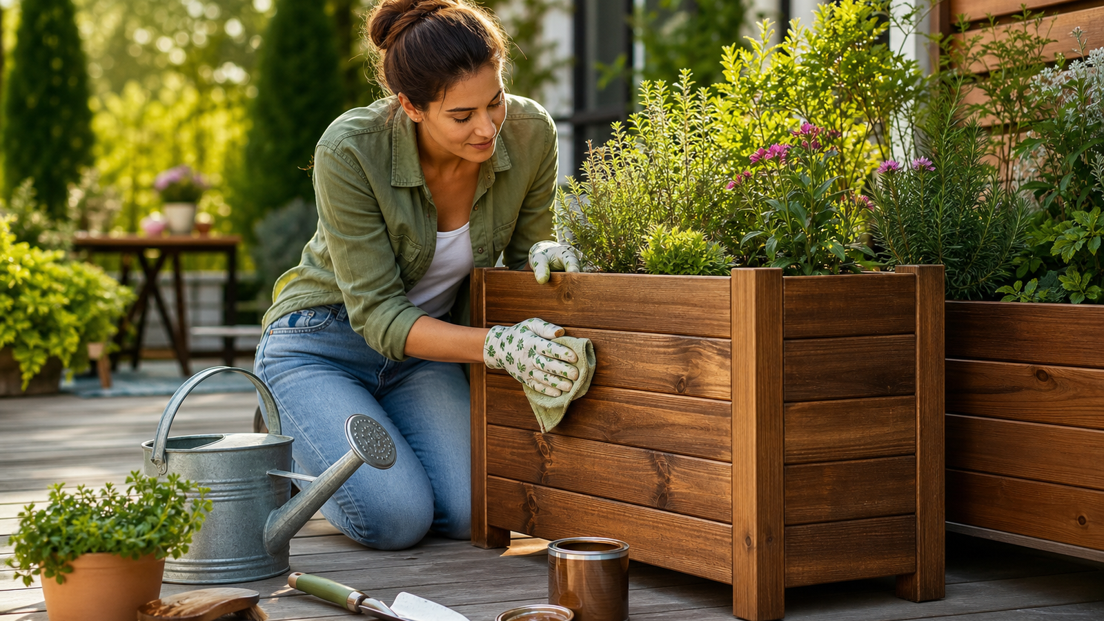 PatioZora Garden How to Maintain Wooden Planters for Longevity and Style guide image for United States (USA) shoppers