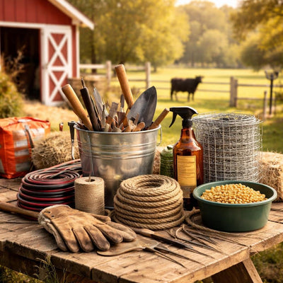 Farm and ranch essentials for fencing, barns, and upkeep