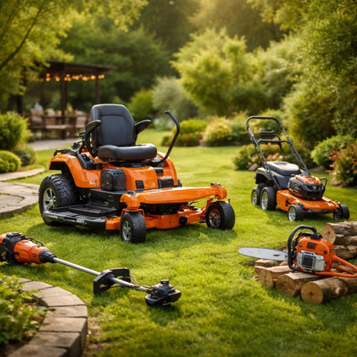 Outdoor power and lawn equipment for mowing and maintenance