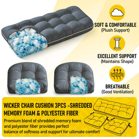 1 Middle One 3-piece cushion set for coordinated outdoor seating
