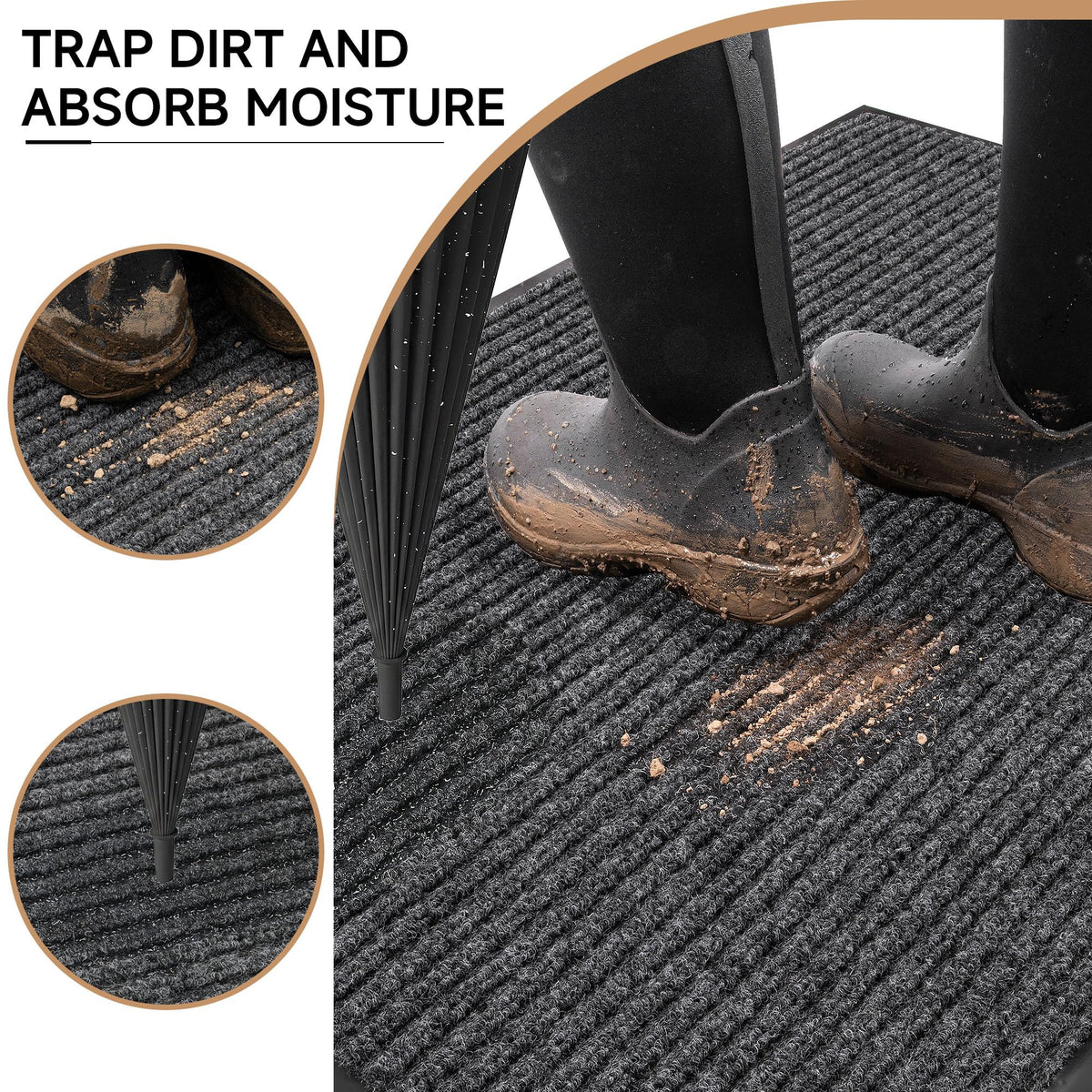 100pointONE waterproof mat easy to wipe clean at entry