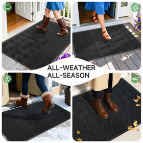 100pointONE heavy-duty mat protects interiors in foyers mudrooms and porches