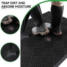 100pointONE low-profile door mat clears under doors with minimal elevation