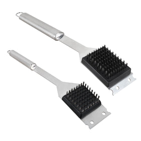 131763310 grill brush with 16-inch handle for deep cleaning gas grills.