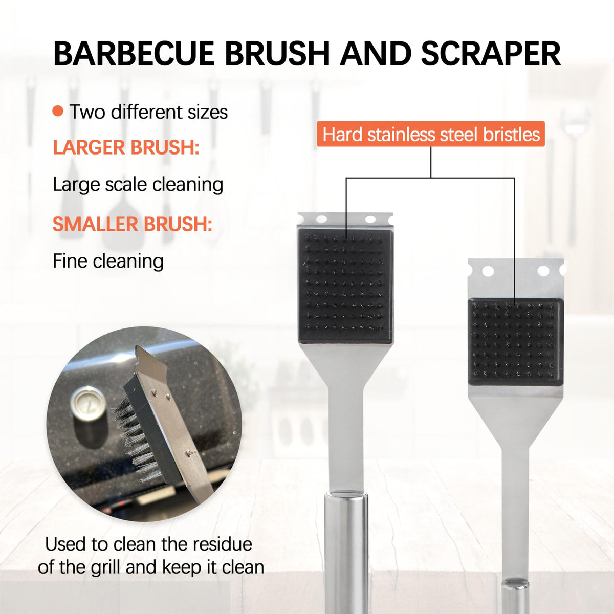 131763310 integrated scraper helps remove stubborn burnt-on debris.