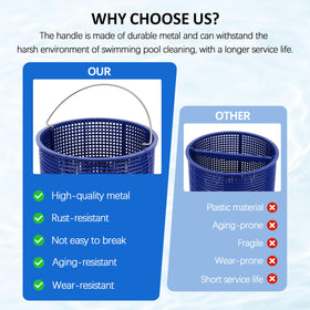 131763310 rust-resistant handle material withstands pool chemicals and UV exposure