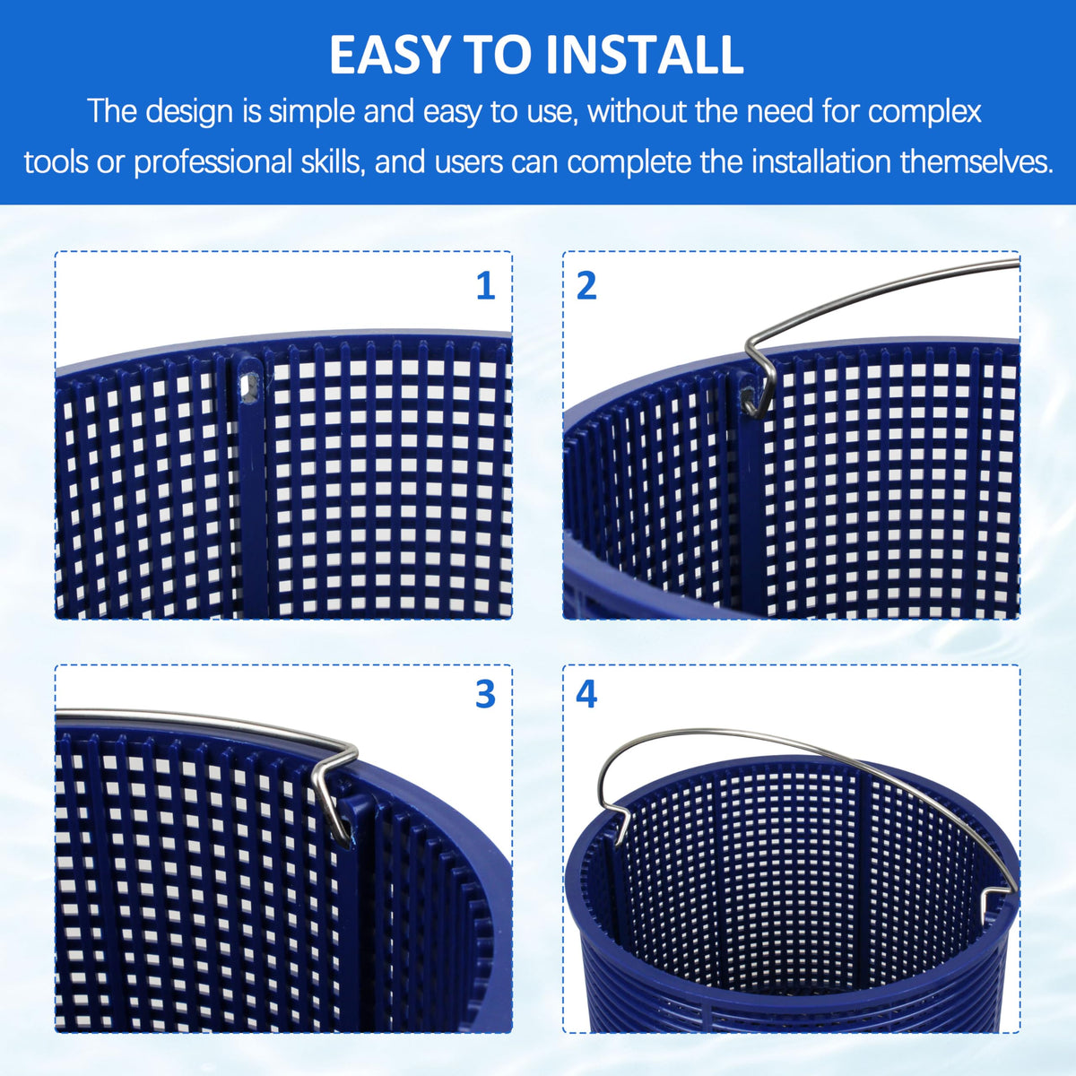 131763310 stainless steel basket handle close-up, reinforced joints resist bending