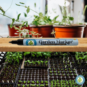 Six-pack garden markers suitable for outdoor labeling and planters
