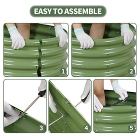 Safety-edge rubber sealing on 1MORE raised bed protects hands during tending
