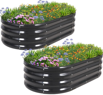 1MORE galvanized raised garden bed assembly shows sturdy frame for durable gardening.