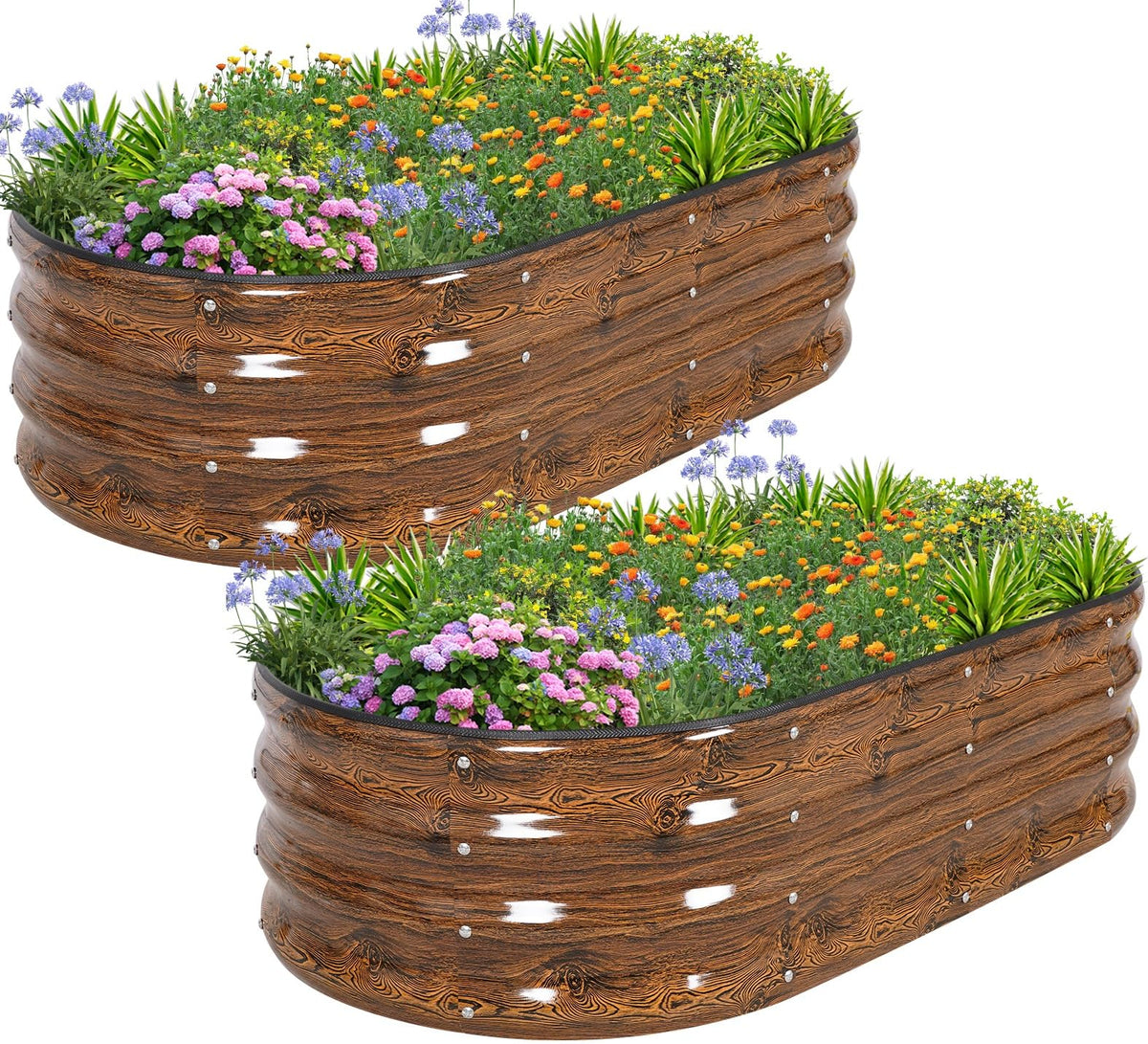 1MORE galvanized raised garden bed 4x2x1ft ready for durable outdoor planting.