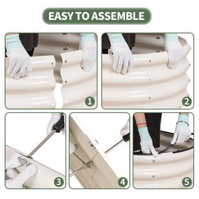 1MORE Galvanized raised garden bed installation wrench and kit in use for quick setup