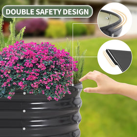 1MORE galvanized bed open bottom improves drainage for healthier plant roots.