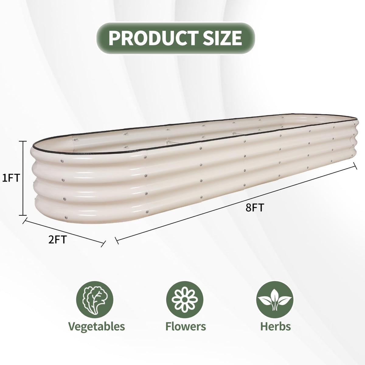 1MORE Galvanized raised garden bed close-up material finish showcases rust-resistant coating