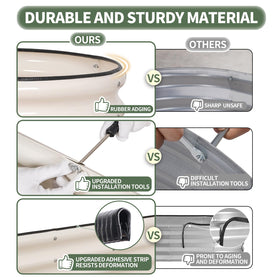 1MORE Galvanized raised garden bed with tools demonstrates easy assembly and time-saving included hardware