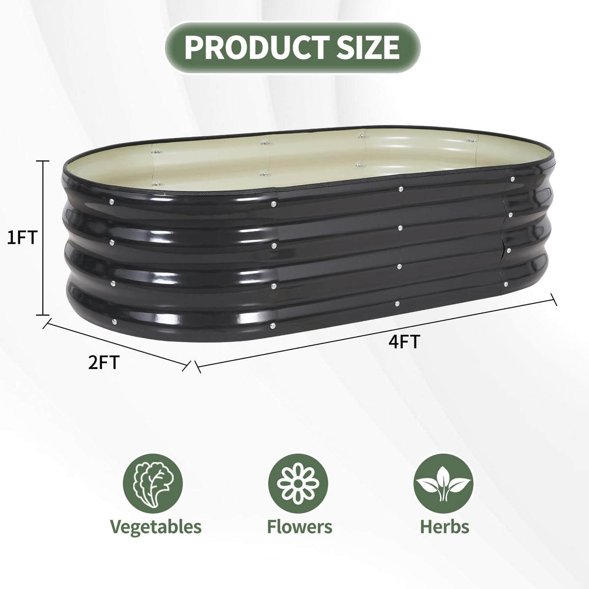 1MORE two-pack garden beds in gray ready for outdoor planting.