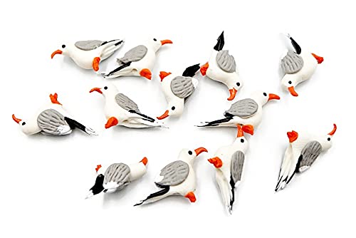 1shopforyou seagull figurines group enhances coastal garden decor.