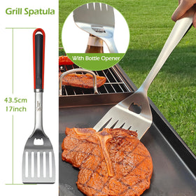 2 Double Two BBQ tool set fork ready for precise flipping and control.