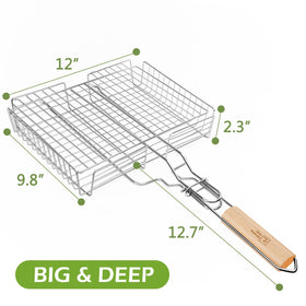 Double Two rustproof stainless steel construction for high-heat grills.