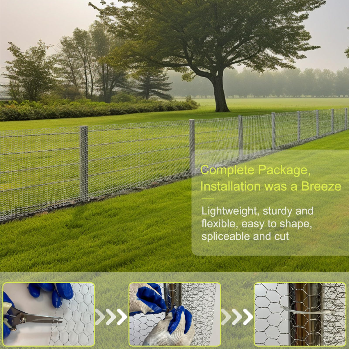 24 Rifny raised-bed fence guards plants and stays adjustable