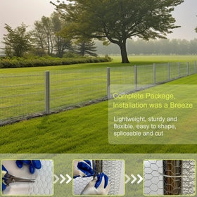 24 Rifny raised-bed fence guards plants and stays adjustable