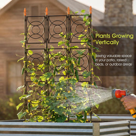 Easy five minute assembly of the 24 Rifny trellis for quick garden setup