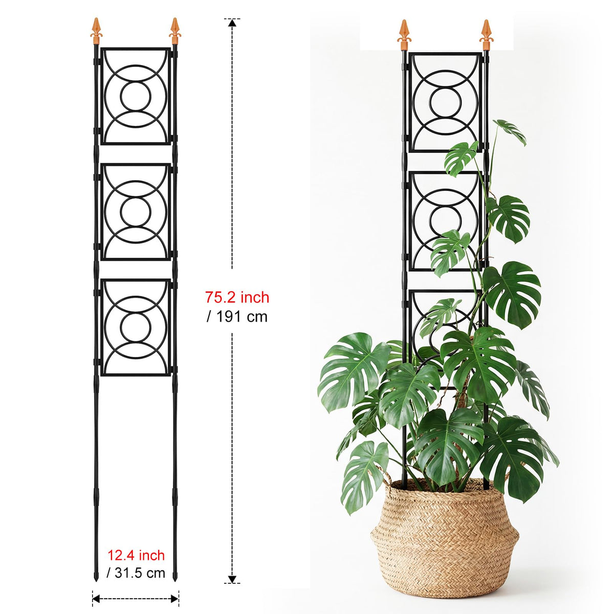 24 Rifny trellis comes with pre-installed clips for quick assembly.