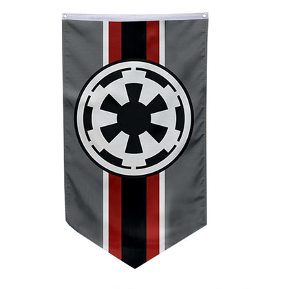 2BUT Galactic Empire flag banner front view, bold colors for man cave decor
