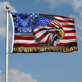 2BUT patriotic eagle emblem banner designed for outdoor display.