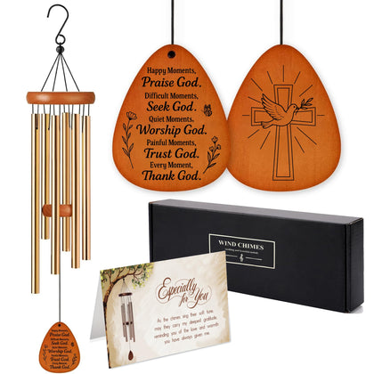 2IMT Christian wind chimes with Bible verse for outdoor inspiration.