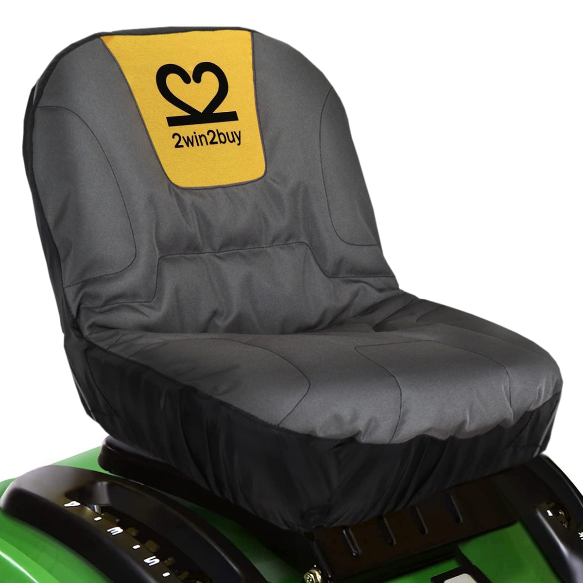 2win2buy lawn mower seat cover front view showing cushioned comfort