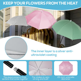 2win2buy plant umbrella adjustable height stand fits various plant sizes