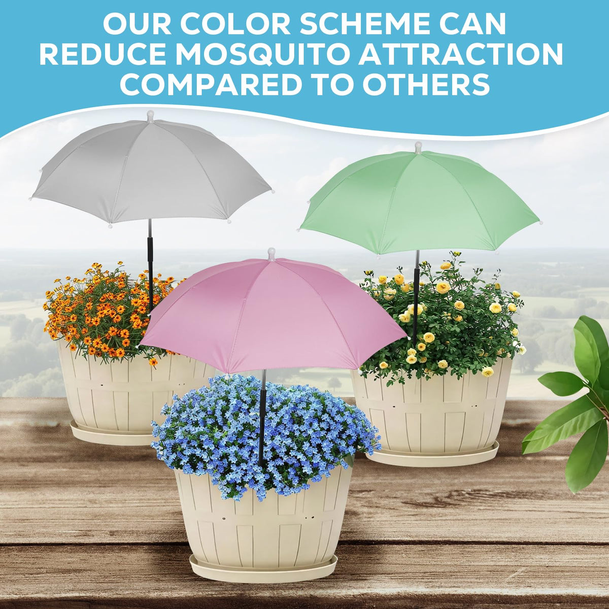 2win2buy plant umbrella pack of 3 for shading multiple plants