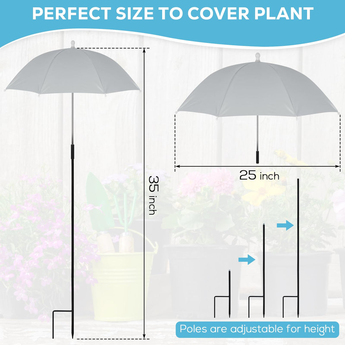 2win2buy plant umbrella waterproof fabric withstands light rain