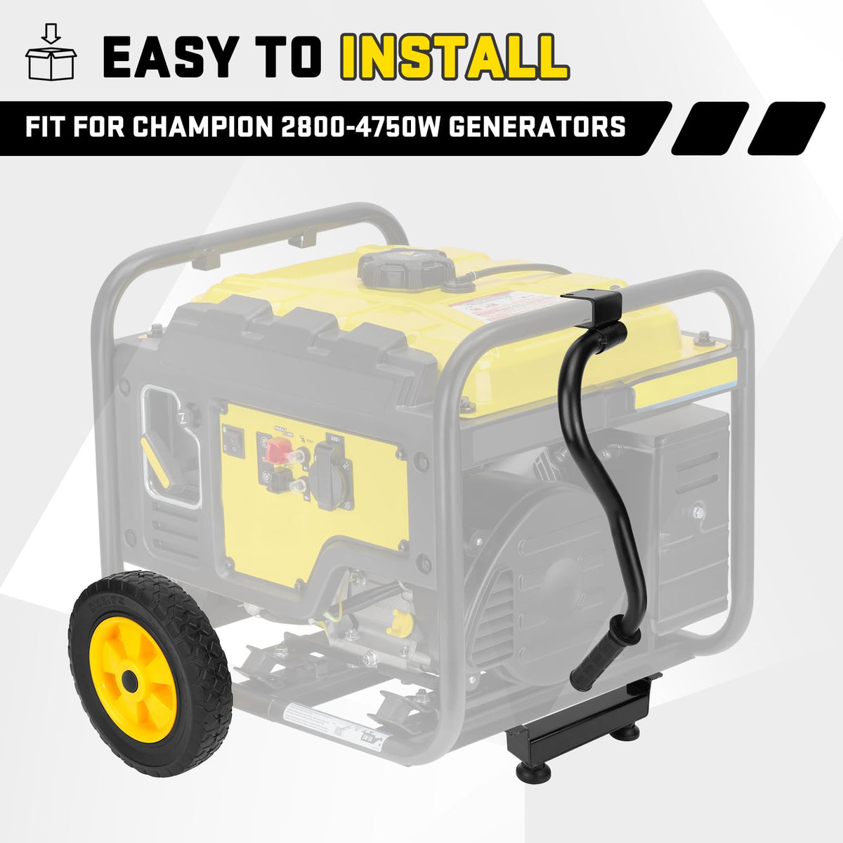 3 BUZZLETT generator wheel kit handle for smooth guiding of Champion generators.