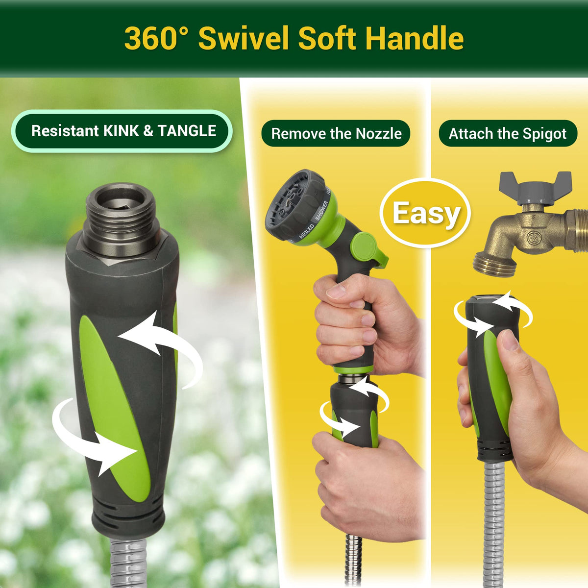 360 GADGET garden hose 8-function nozzle for versatile watering tasks.