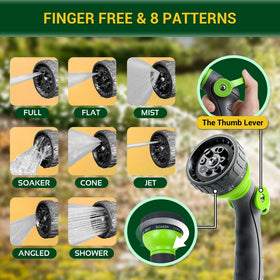 360 GADGET connectable hose extensions illustrate customizable lengths for larger yards.