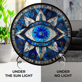 365CUSGIFTS handcrafted stained glass suncatcher with intricate home décor details