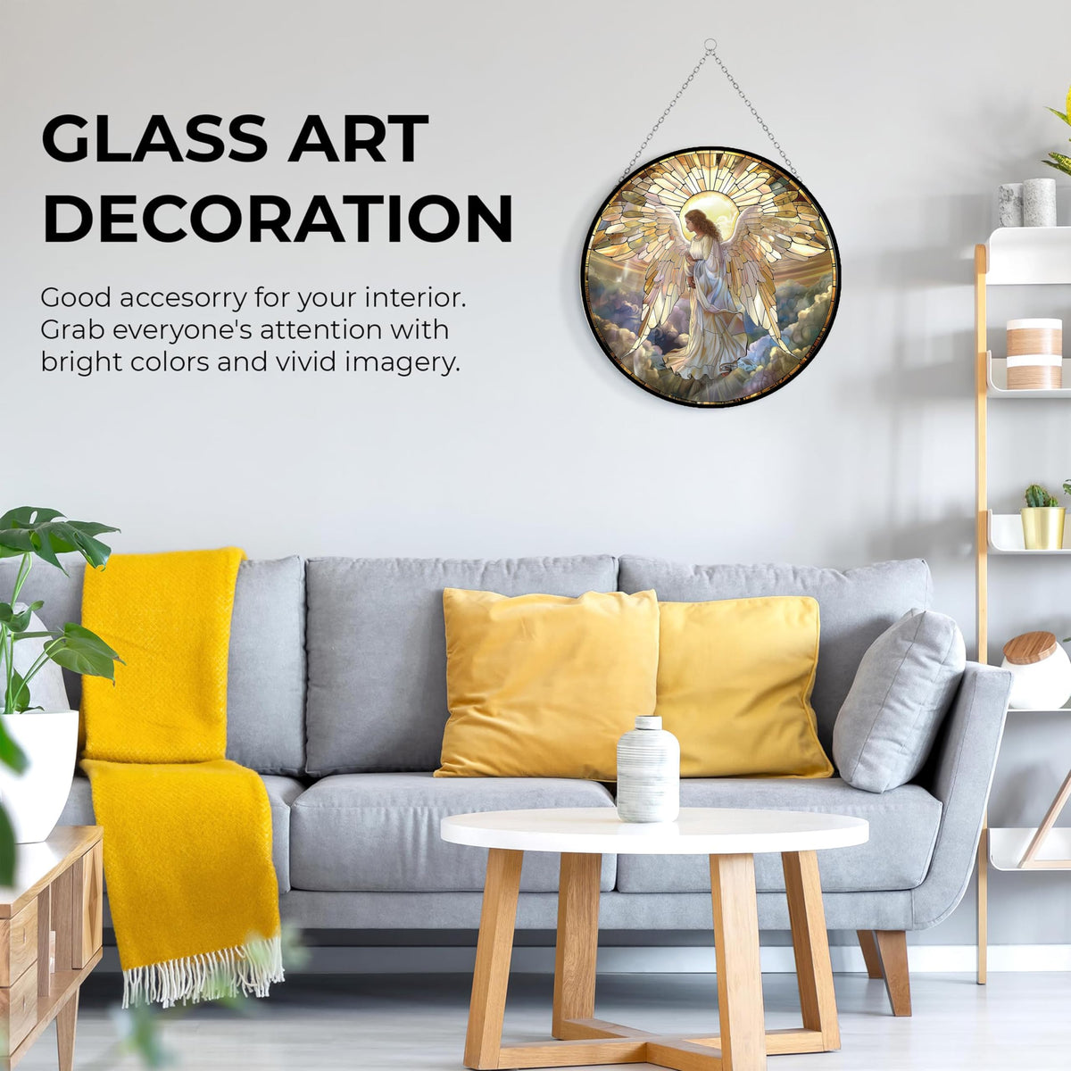 365CUSGIFTS Window decor angel suncatcher brightens glass surfaces.