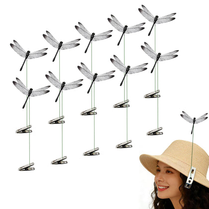 3DVOLTMATE dragonfly clip on hat offers lifelike pose for secure decorative flair.