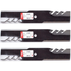 3PK Oregon 596-308 G5 Gator blades pack view for easy replacement on 48-inch Scag